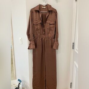 NICHOLAS SILK JUMPSUIT 
Light Brown Size 6 NWOT